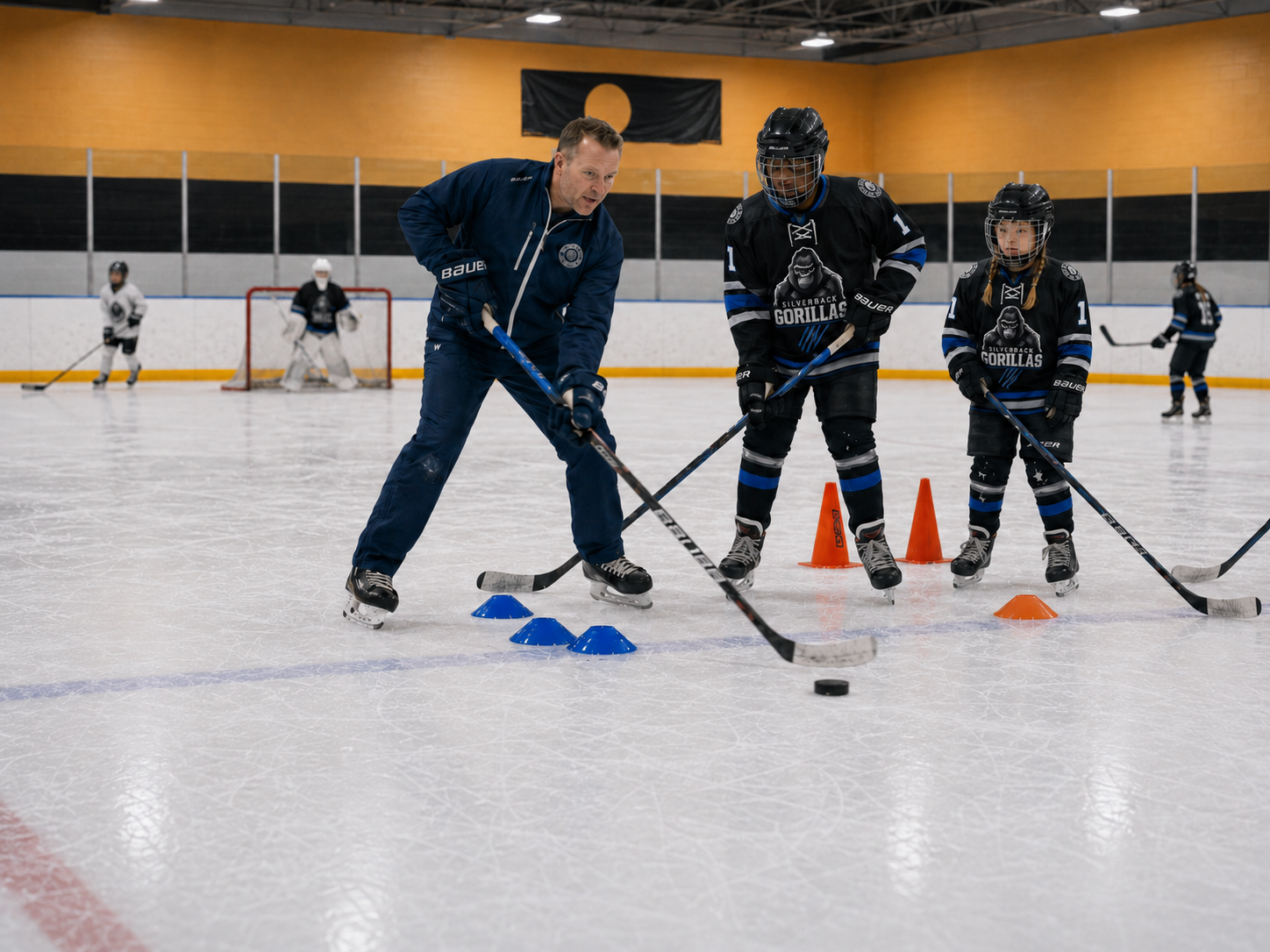 Silverbacks ice hockey development training session at Festival Mall Ice Rink